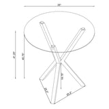 Modern European furniture - Modern Round Clear Bar Table - www.oroa.com