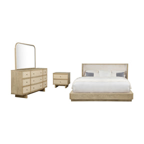 Modern European furniture - Kimpton Beige Oak Queen Bedroom Sets (4) - www.oroa.com
