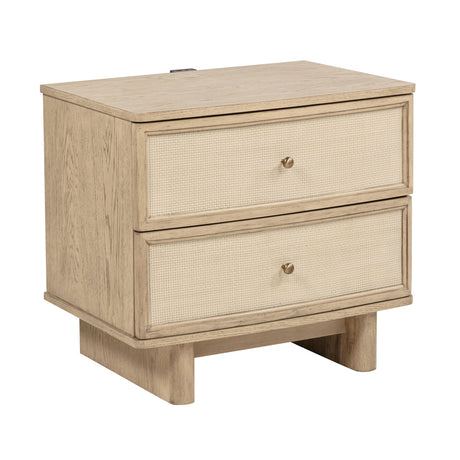 Modern European furniture - Kimpton Beige Oak 4-Piece Eastern King Bed - www.oroa.com
