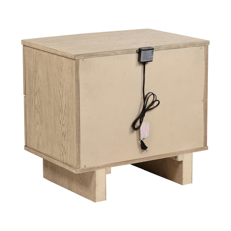 Modern European furniture - Kimpton Beige Oak 4-Piece Eastern King Bed - www.oroa.com