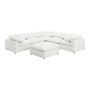 Modern European furniture - Segoura Ivory Upholstered Modular Sofa - www.oroa.com