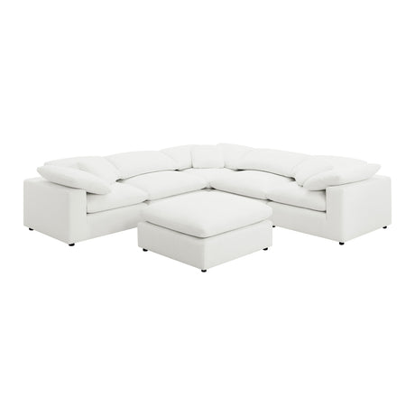 Modern European furniture - Segoura Ivory Upholstered Modular Sofa - www.oroa.com