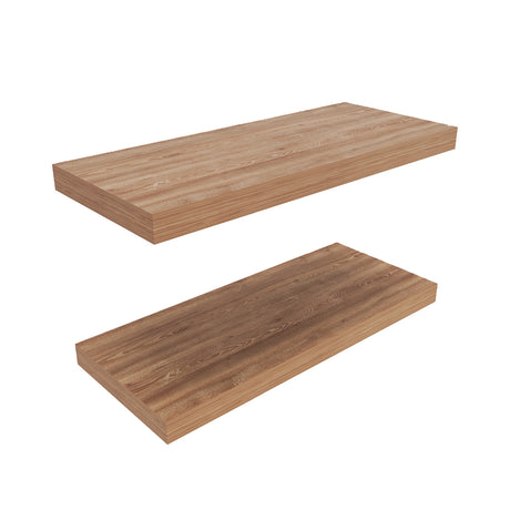 Light Brown Floating Shelves Wall Decor (2) | OROA