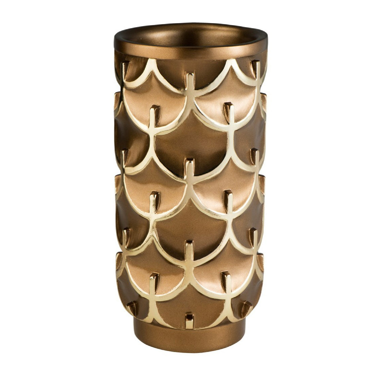 Mystic Owl Golden Polyresin Decorative Vase | OROA