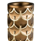 Mystic Owl Golden Polyresin Decorative Vase | OROA