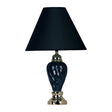 Black Ceramic Urn-Shaped Table Lamp by OROA