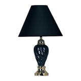 Black Ceramic Urn-Shaped Table Lamp by OROA