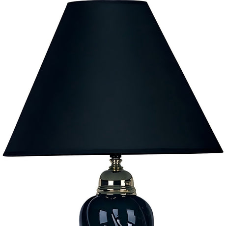 Black Ceramic Urn-Shaped Table Lamp by OROA