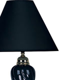 Black Ceramic Urn-Shaped Table Lamp by OROA