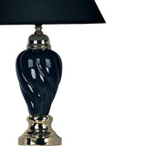 Black Ceramic Urn-Shaped Table Lamp by OROA