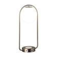 Silver & White Glass Globe Table Lamp by OROA