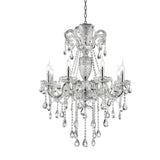 Silver Crystal 8-Led Light Chandelier | OROA