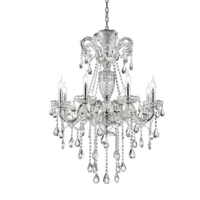 Modern European furniture - Silver Crystal 8-Led Light Chandelier - www.oroa.com