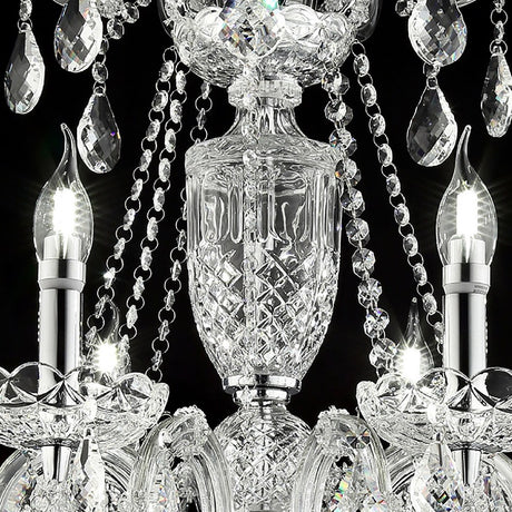 Silver Crystal 8-Led Light Chandelier | OROA