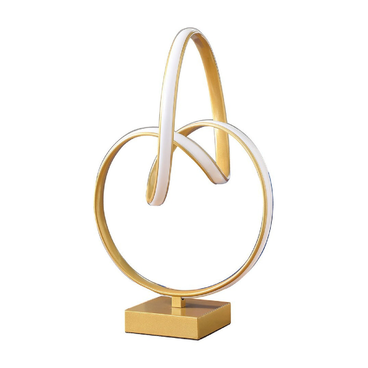 Modern European furniture - Abstract Infinity Matte Gold Modern Table Lamp - www.oroa.com