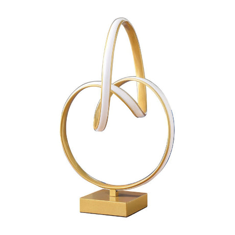 Modern European furniture - Abstract Infinity Matte Gold Modern Table Lamp - www.oroa.com