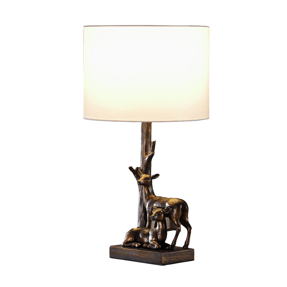Roe Deers Polyresin Table Lamp | OROA
