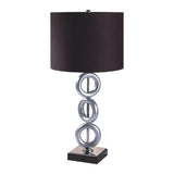 Silver 3-Ring Table Lamps (2) by OROA