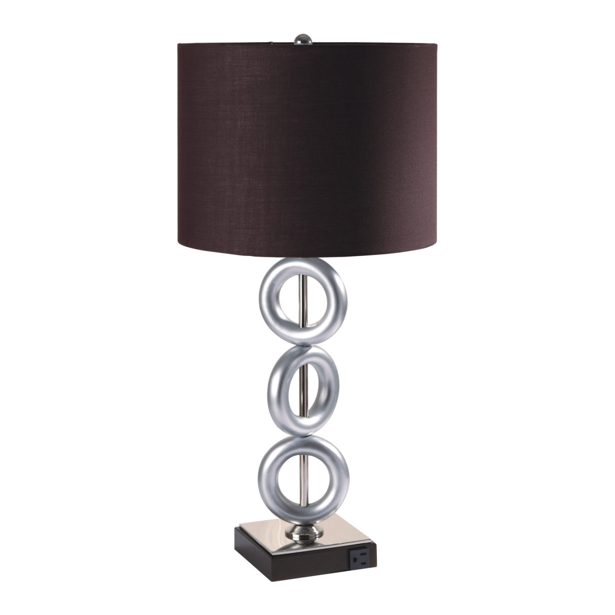 Silver 3-Ring Table Lamps (2) by OROA