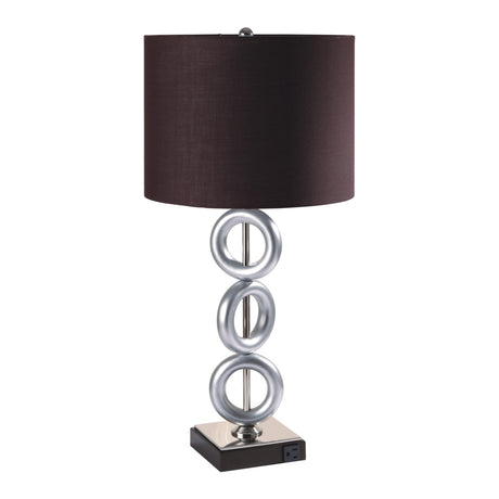 Silver 3-Ring Table Lamps (2) by OROA
