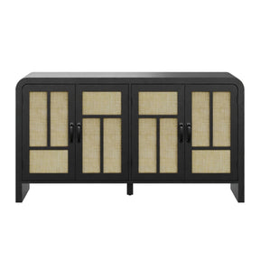 Modern European furniture - Black Rattan Sideboard - www.oroa.com