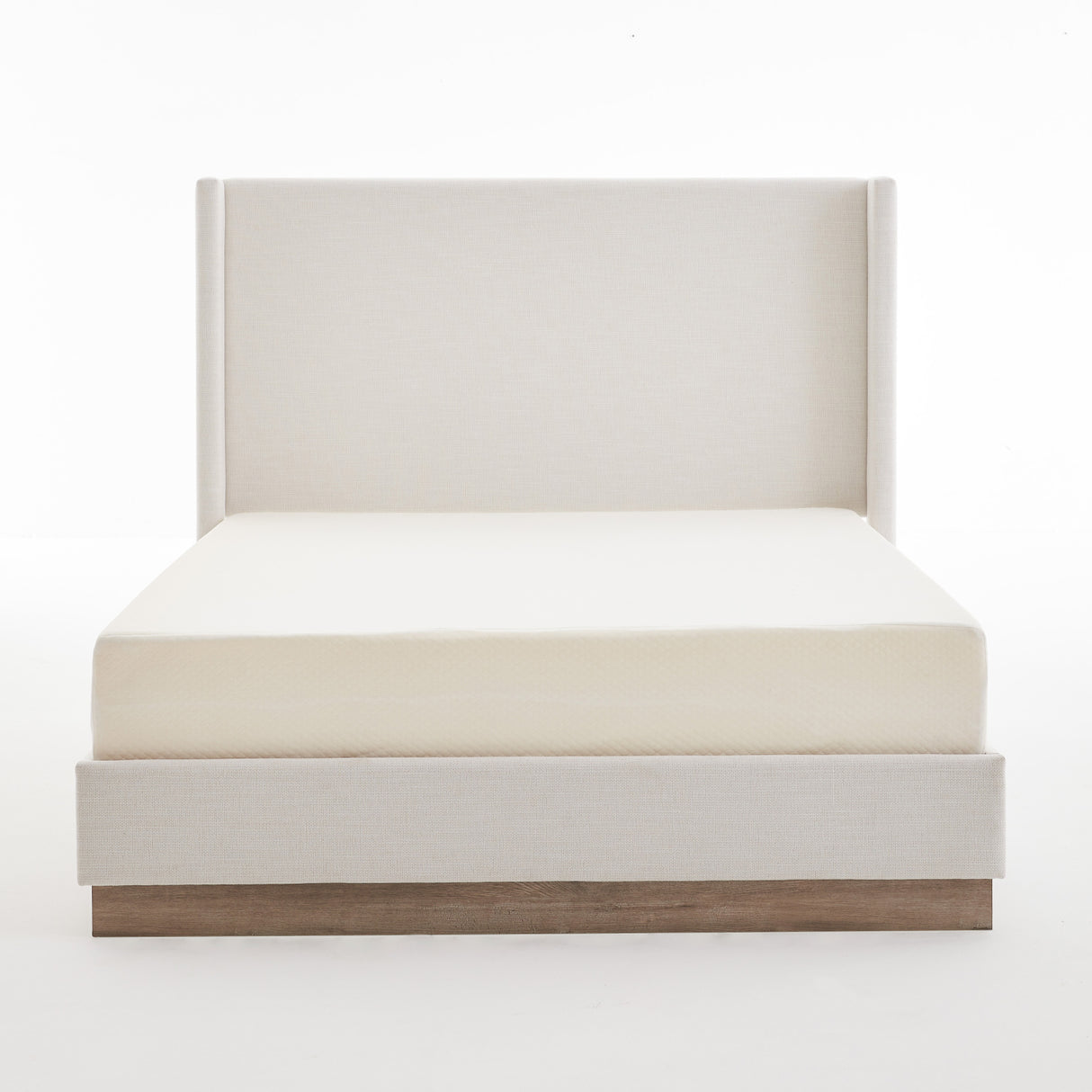 Ivory Upholstered Wingback Bed | OROA