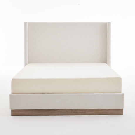 Ivory Upholstered Wingback Bed | OROA