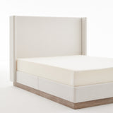 Ivory Upholstered Wingback Bed | OROA