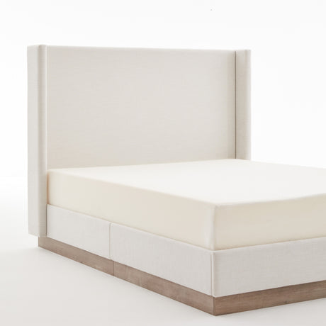 Ivory Upholstered Wingback Bed | OROA