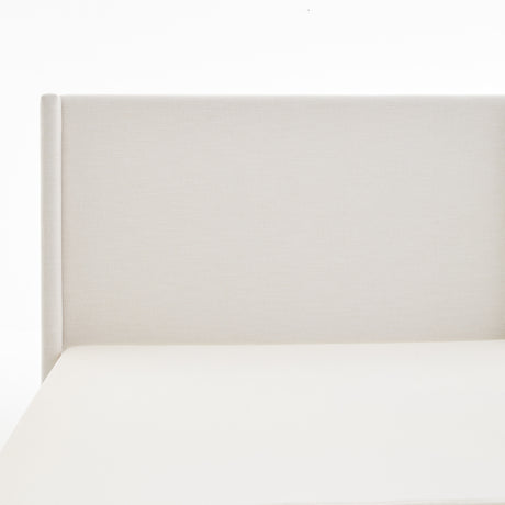 Ivory Upholstered Wingback Bed | OROA