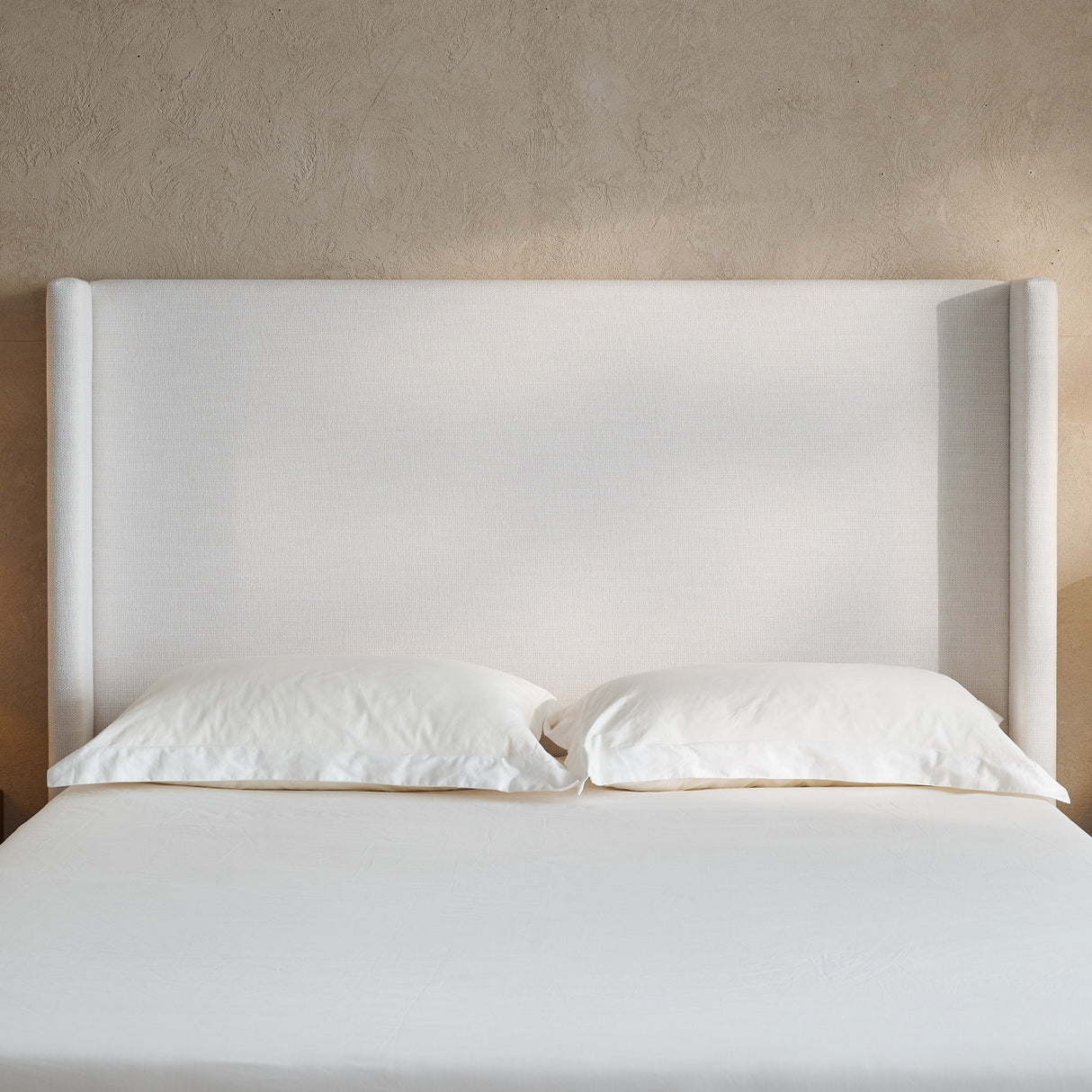 Ivory Upholstered Wingback Bed | OROA