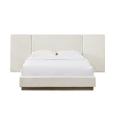 Modern European furniture - Light Gray Upholstered Platform Queen Bed Frame - www.oroa.com