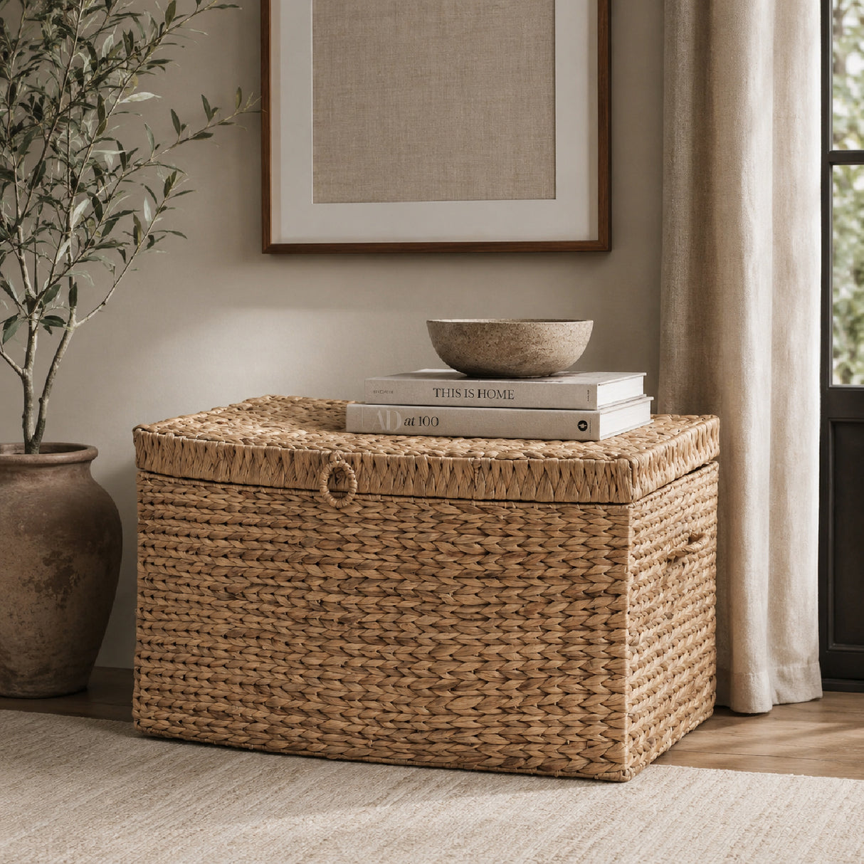 Rectangular Curve Water Hyacinth Trunk | OROA