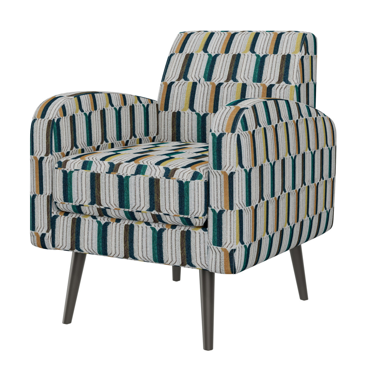 Darien Stripe Pattern Accent Armchair | OROA