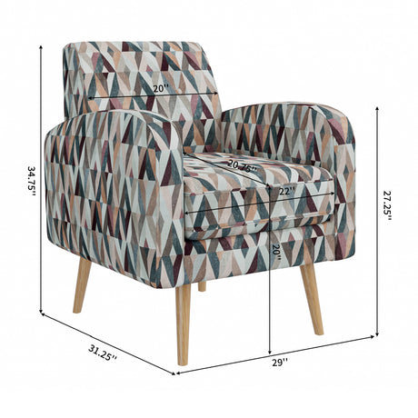 Darien Stripe Pattern Accent Armchair | OROA