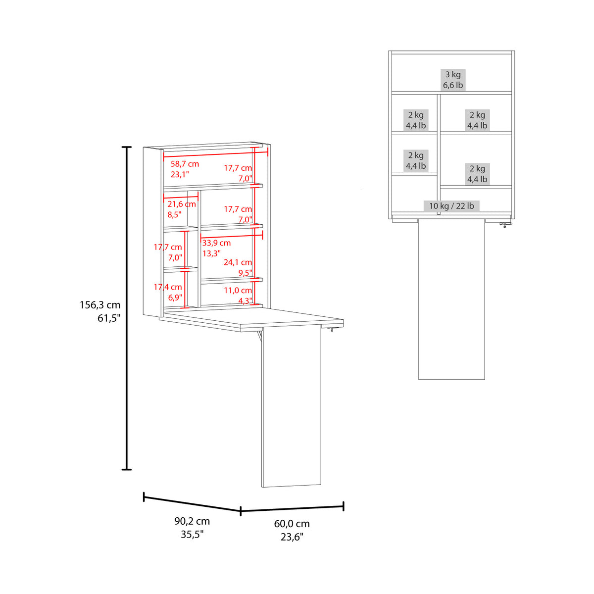 Siena Wall-Mounted Bar Cabinet | OROA