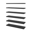 Modern European furniture - Madison Wenge Floating Wall Shelf Set (6) - www.oroa.com