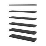 Modern European furniture - Madison Wenge Floating Wall Shelf Set (6) - www.oroa.com