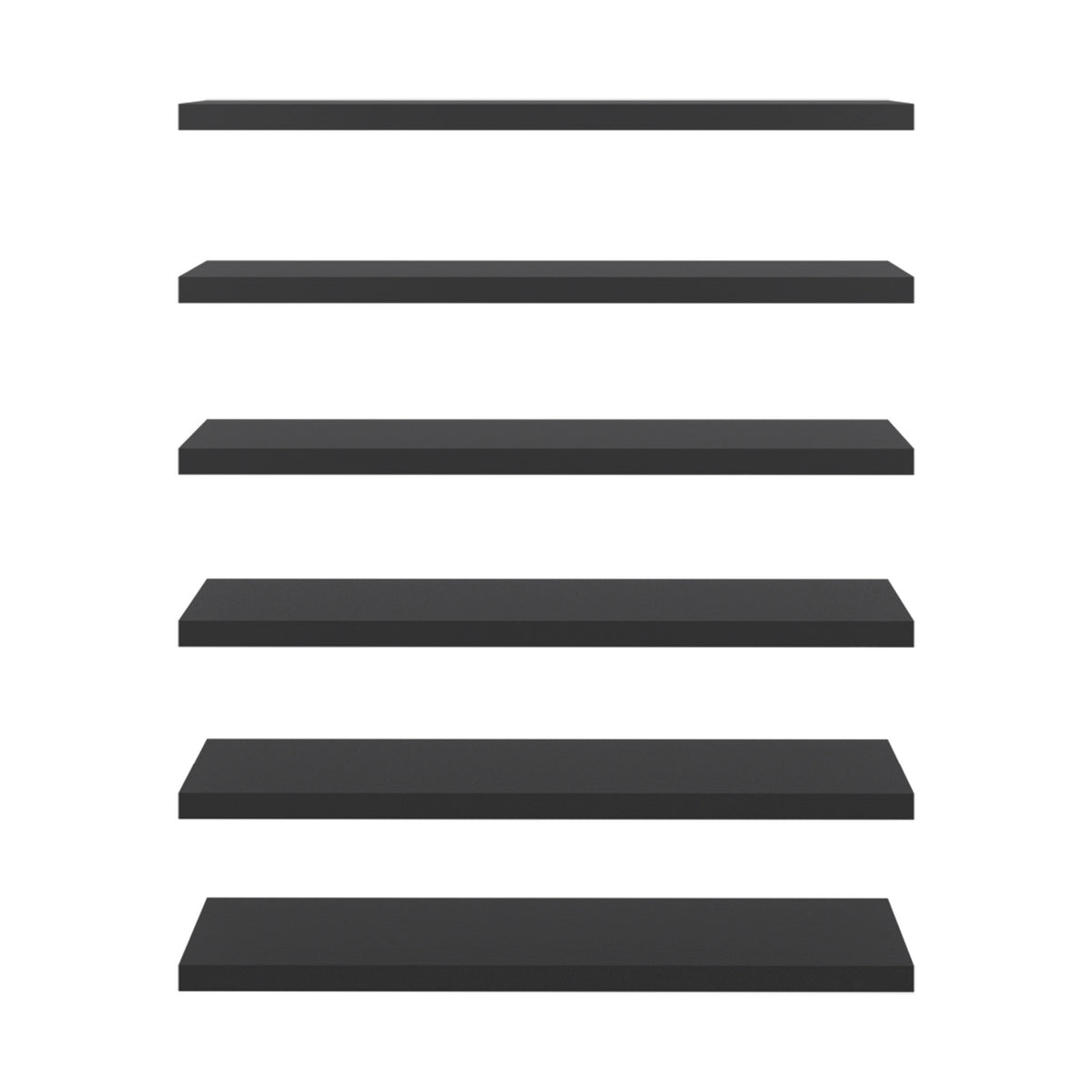 Modern European furniture - Madison Wenge Floating Wall Shelf Set (6) - www.oroa.com
