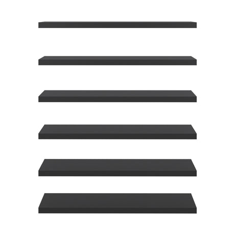 Modern European furniture - Madison Wenge Floating Wall Shelf Set (6) - www.oroa.com