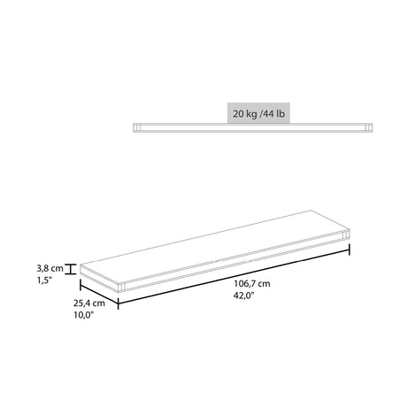 Modern European furniture - Madison Wenge Floating Wall Shelf Set (6) - www.oroa.com