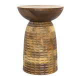 Modern European furniture - Natural Solid Mango Side Table - www.oroa.com