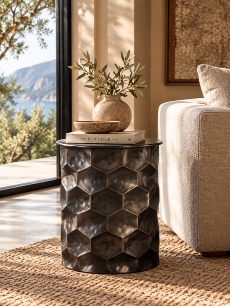 Modern European furniture - Whitney Metal Storage Side Table - www.oroa.com
