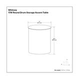 Modern European furniture - Whitney Metal Storage Side Table - www.oroa.com