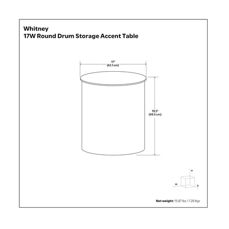 Modern European furniture - Whitney Metal Storage Side Table - www.oroa.com