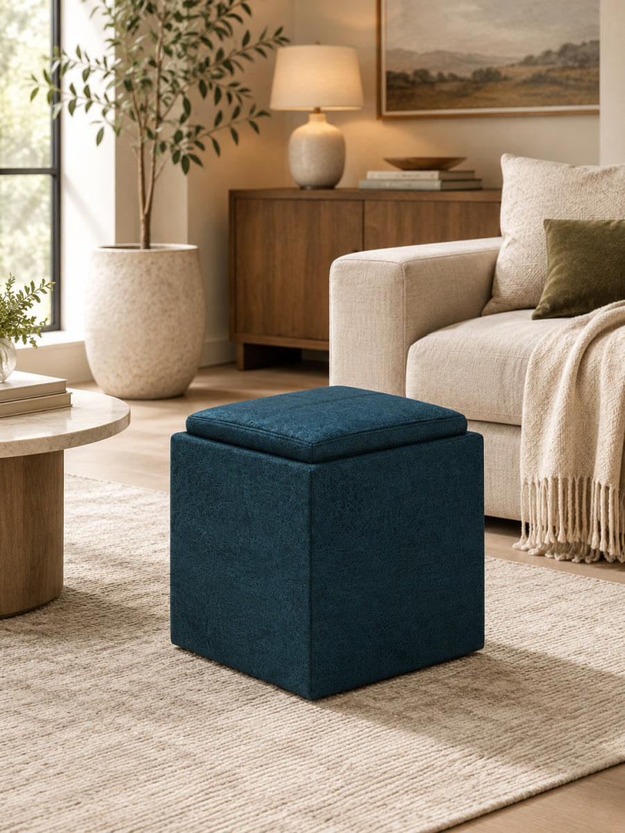 Modern European furniture - Wide Cube Storage Ottoman - www.oroa.com