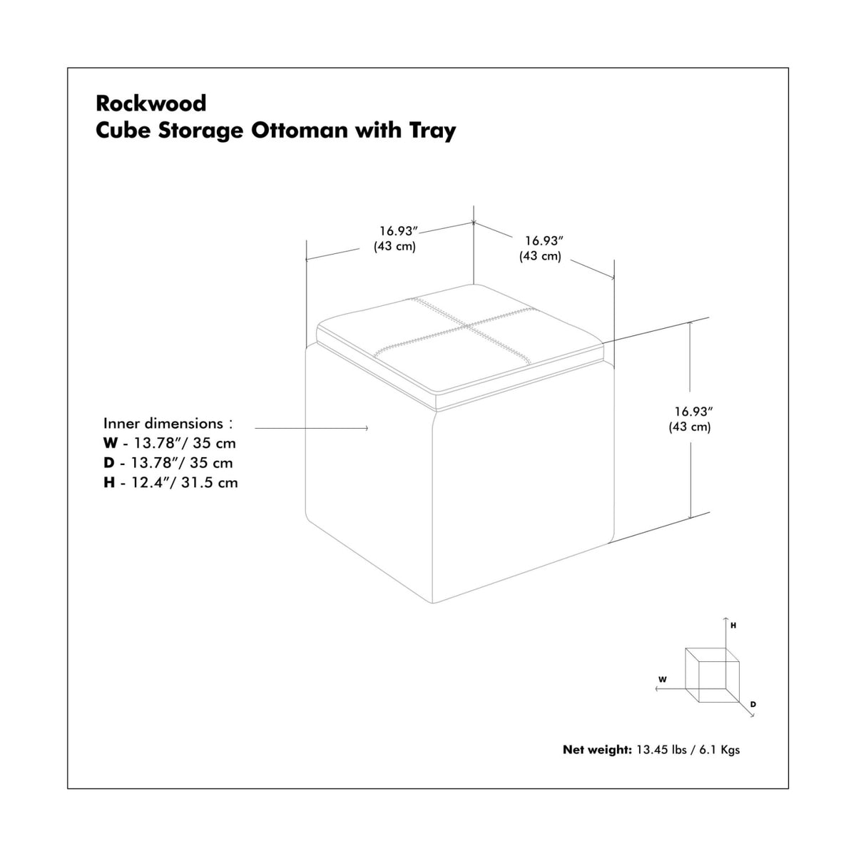 Modern European furniture - Wide Cube Storage Ottoman - www.oroa.com
