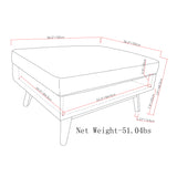 Square Coffee Table Storage Ottoman | OROA