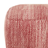 Nate Red Square Pouf | OROA
