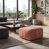 Nate Red Square Pouf | OROA